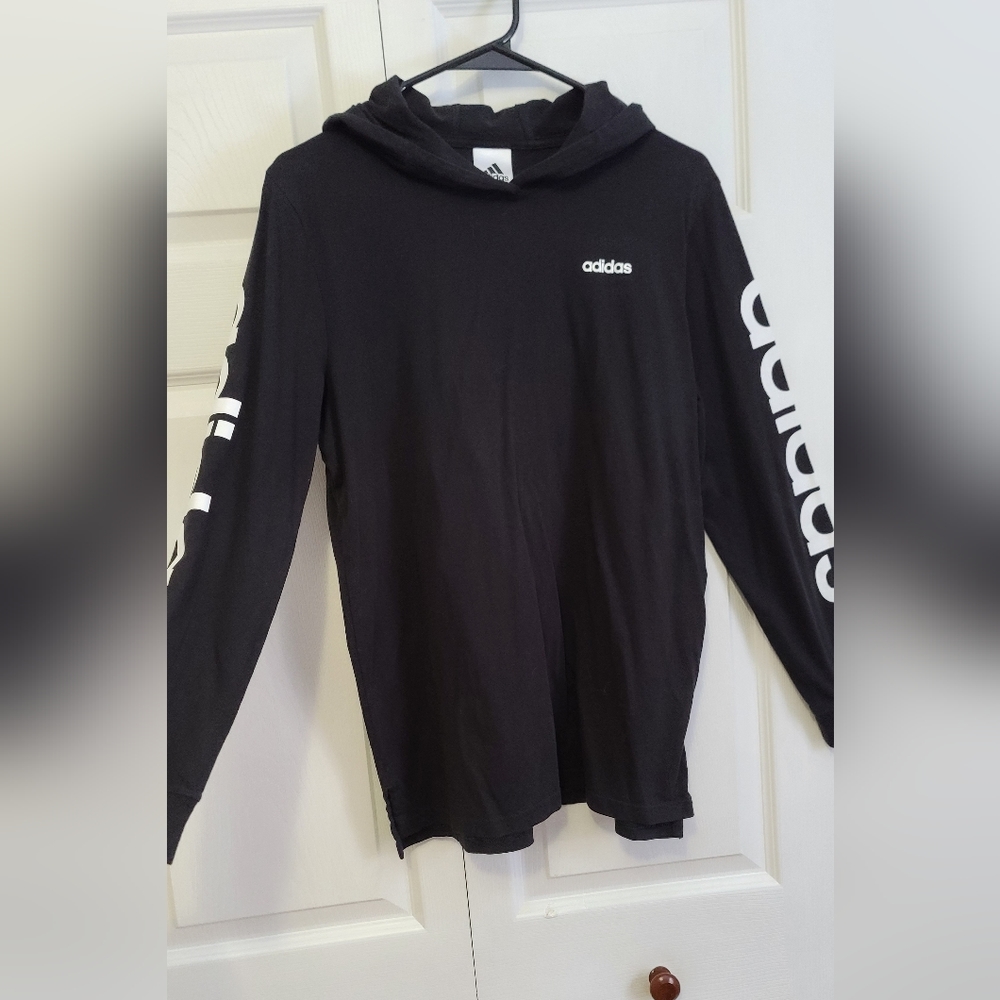 Youth adidas hooded long sleeve shirt
